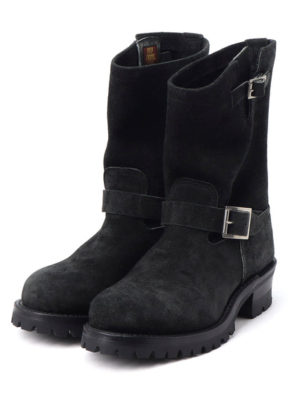 【Y's for men × MASSES】VELOUR BLACK ENGINEER BOOTS