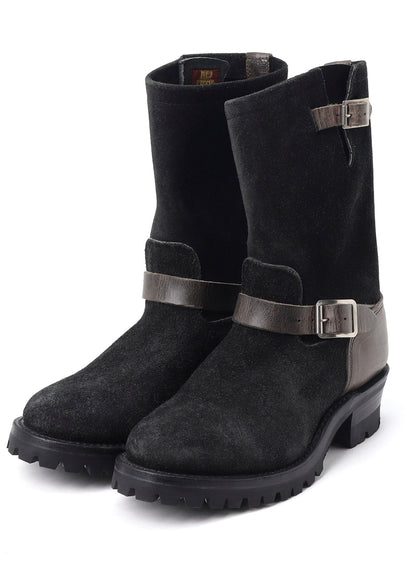 【Y's for men × MASSES】VELOUR/ FULL GRAIN  ENGINEER BOOTS TWO TONE