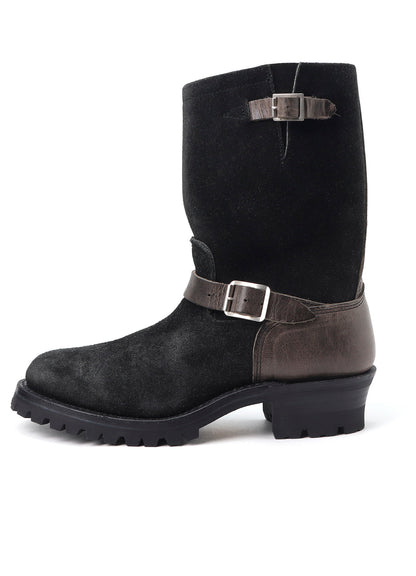 【Y's for men × MASSES】VELOUR/ FULL GRAIN  ENGINEER BOOTS TWO TONE