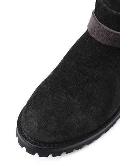 【Y's for men × MASSES】VELOUR/ FULL GRAIN  ENGINEER BOOTS TWO TONE