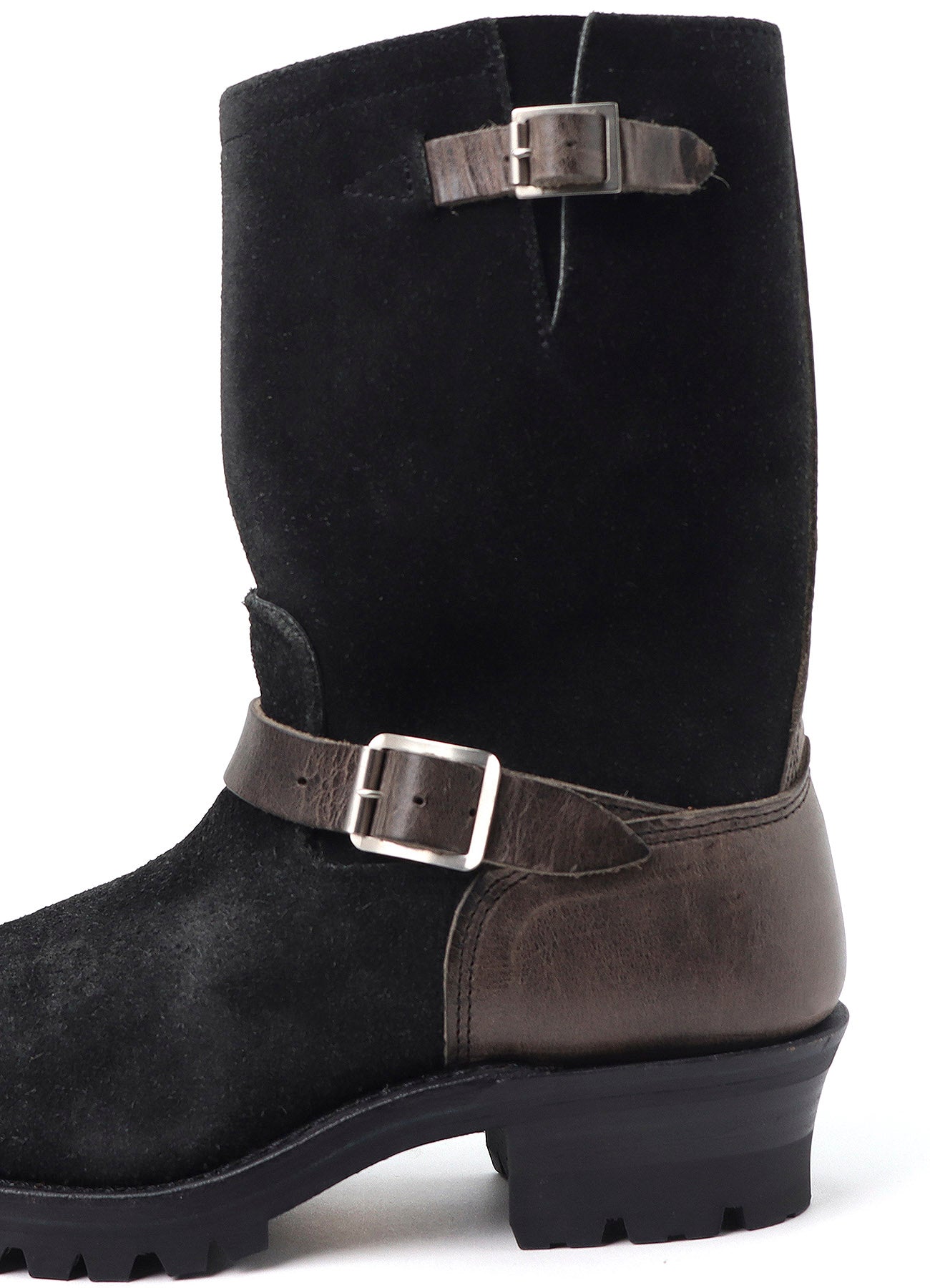 【Y's for men × MASSES】VELOUR/ FULL GRAIN  ENGINEER BOOTS TWO TONE
