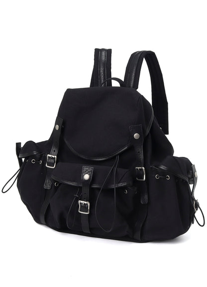 NO.8 BLACK CANVAS MILITARY RUCKSACK