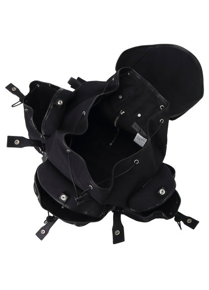 NO.8 BLACK CANVAS MILITARY RUCKSACK