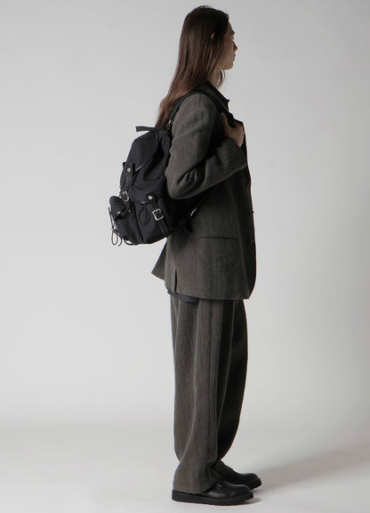 NO.8 BLACK CANVAS MILITARY RUCKSACK