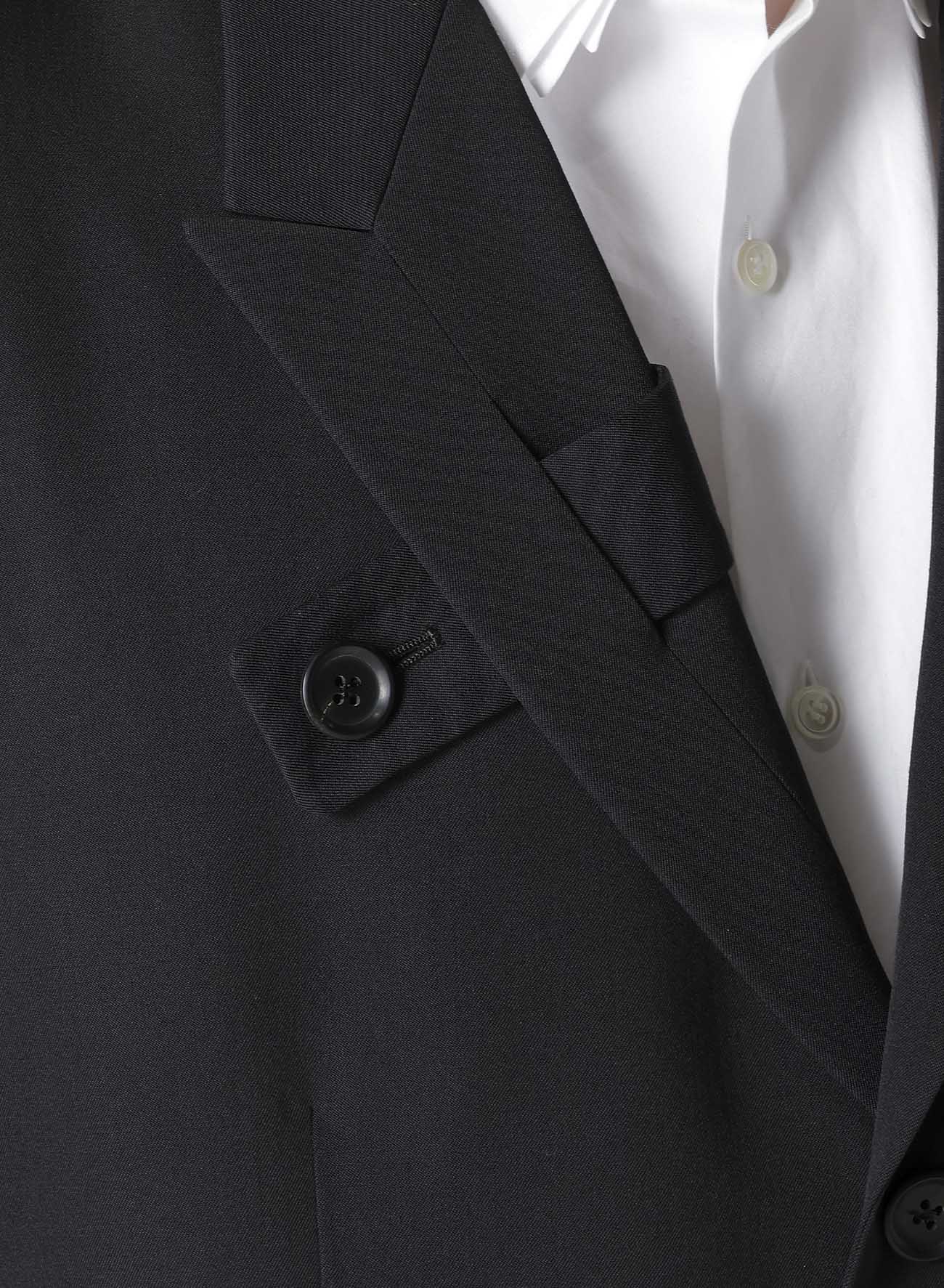 WOOL GABARDINE JACKET WITH A RIGHT LAPEL TAB