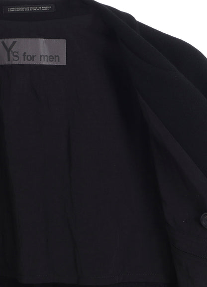 FLANNEL & NYLON RIPSTOP JACKET WITH LAPEL TAB AND UTILITY POCKETS