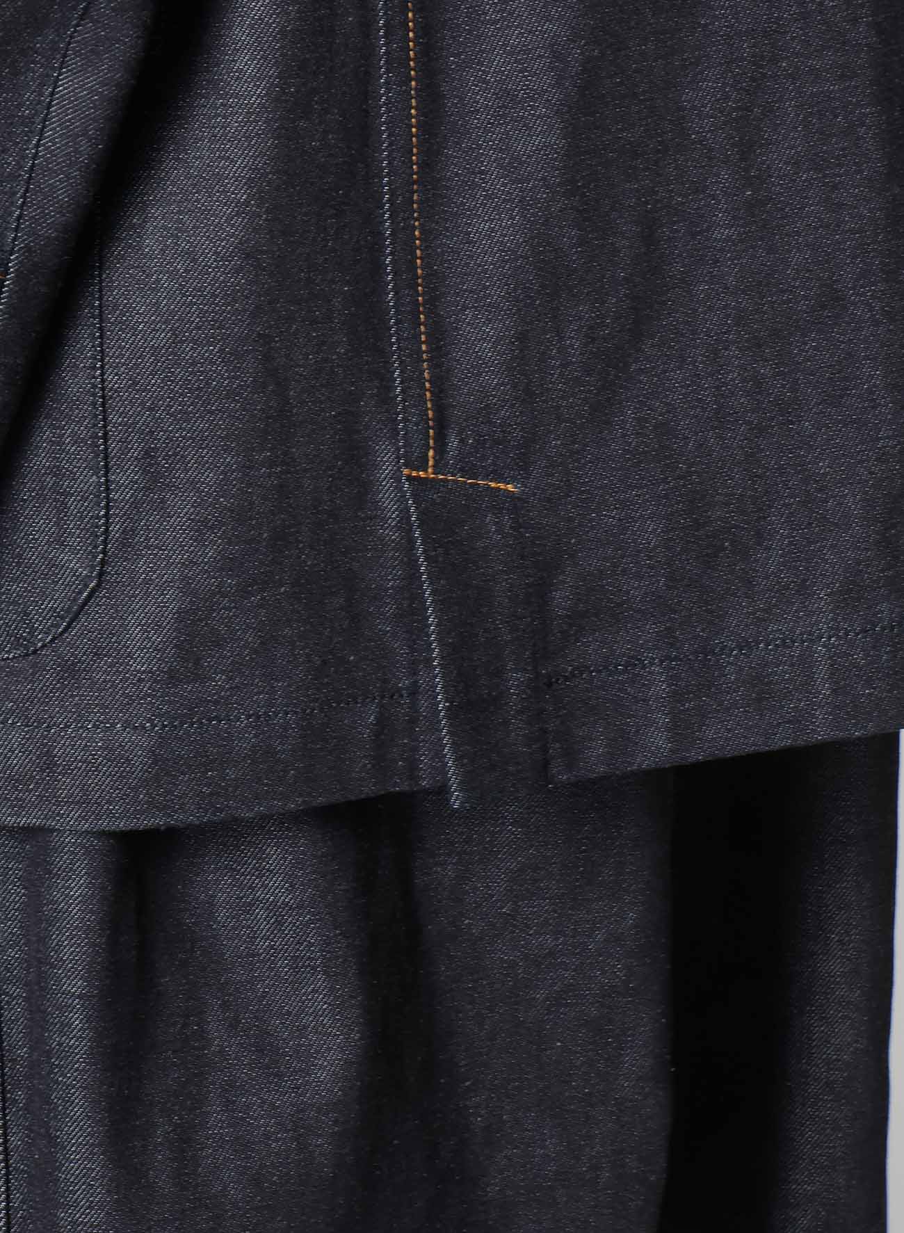 13oz DENIM JACKET WITH FRONT EDGE AND COLOR STITCH