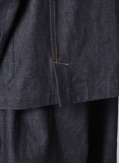 13oz DENIM JACKET WITH FRONT EDGE AND COLOR STITCH