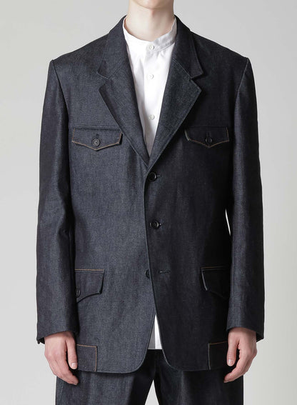 13oz DENIM JACKET WITH HEM LAYER