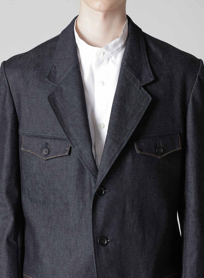 13oz DENIM JACKET WITH HEM LAYER