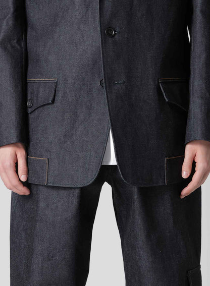 13oz DENIM JACKET WITH HEM LAYER