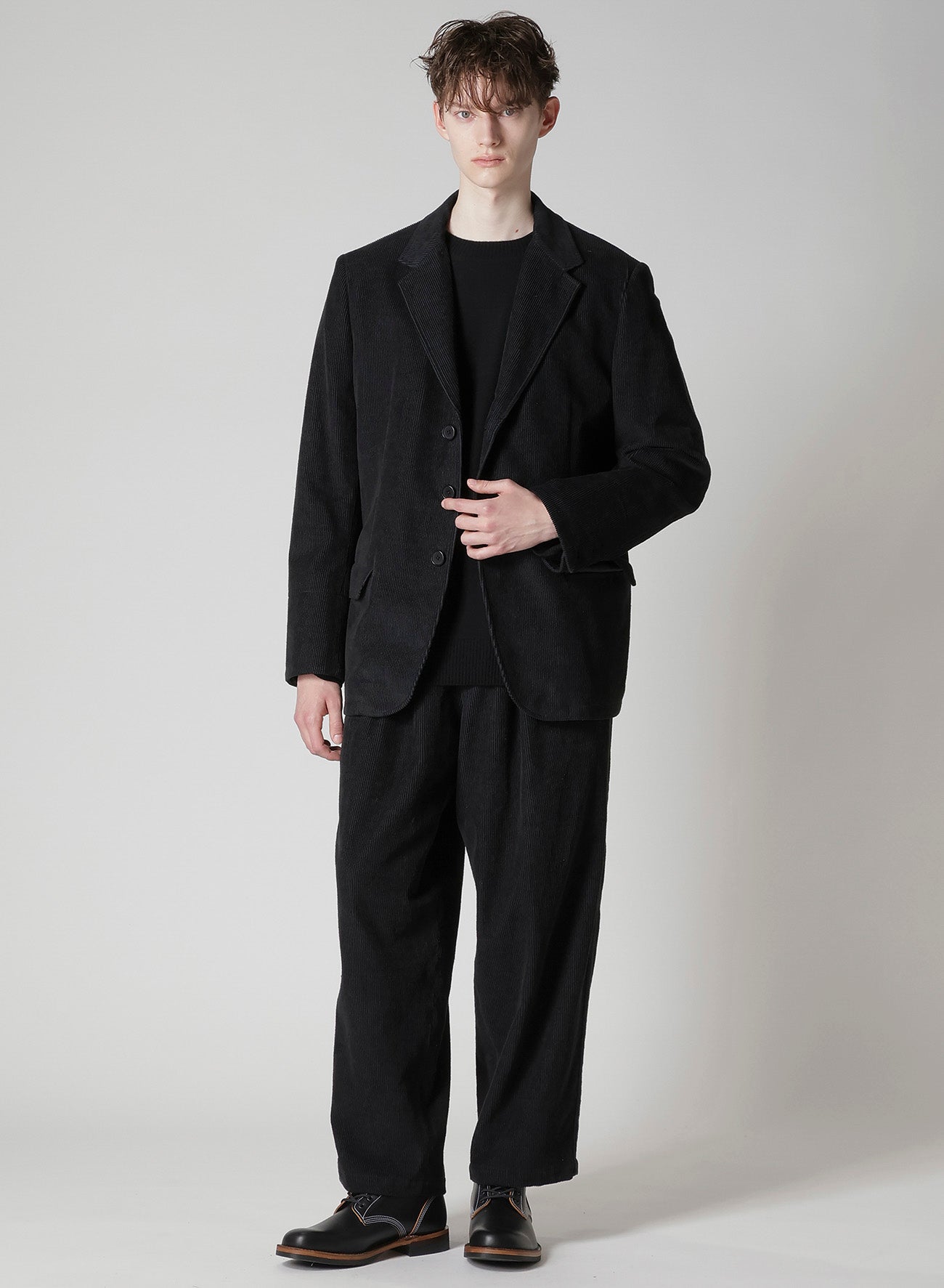 Y's for men x 120% LINO VELVET BACK SIDE GATHER JACKET