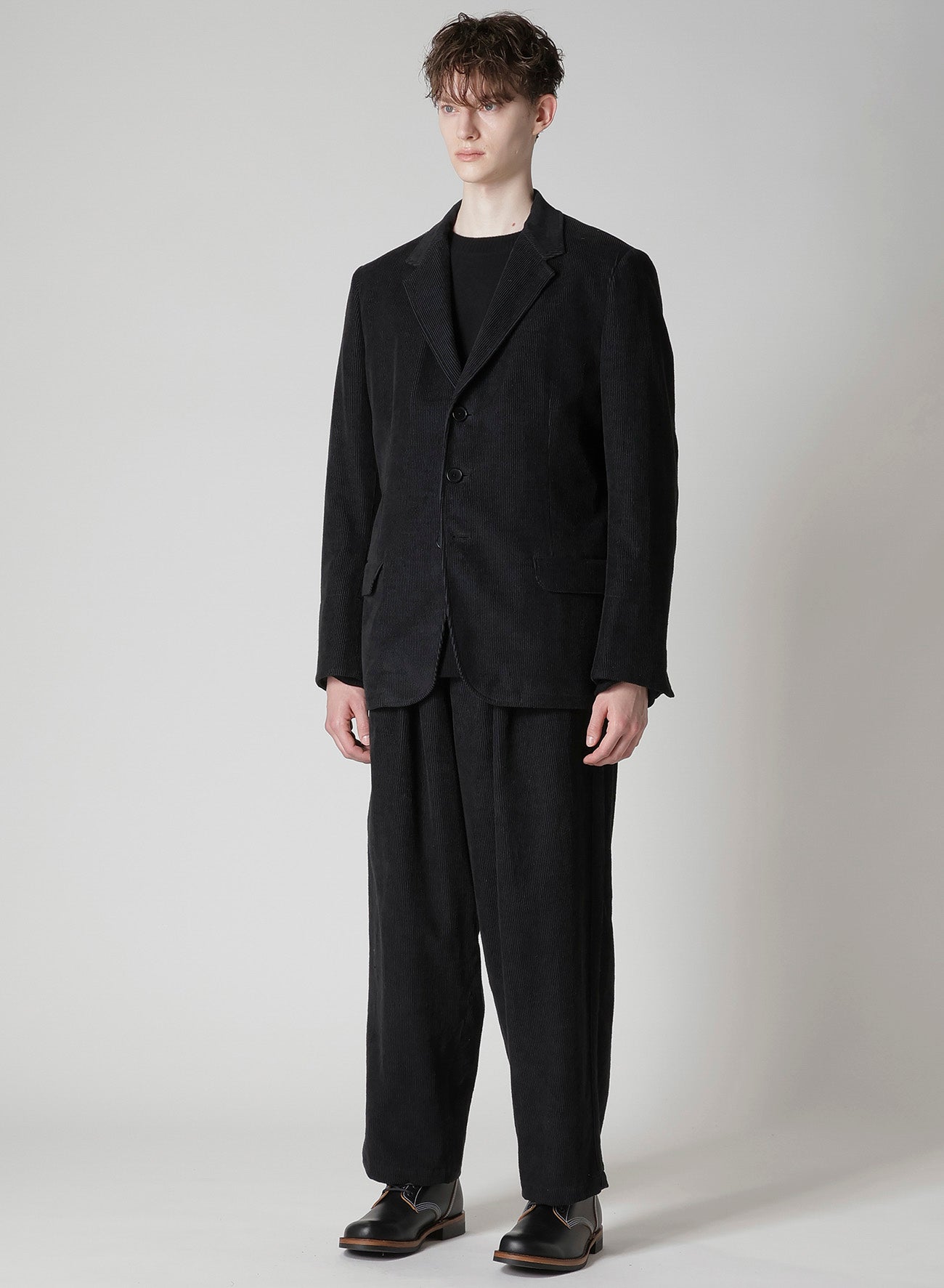 Y's for men x 120% LINO VELVET BACK SIDE GATHER JACKET