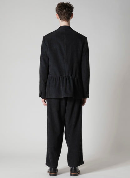 Y's for men x 120% LINO VELVET BACK SIDE GATHER JACKET