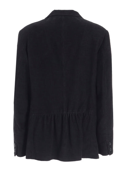 Y's for men x 120% LINO VELVET BACK SIDE GATHER JACKET