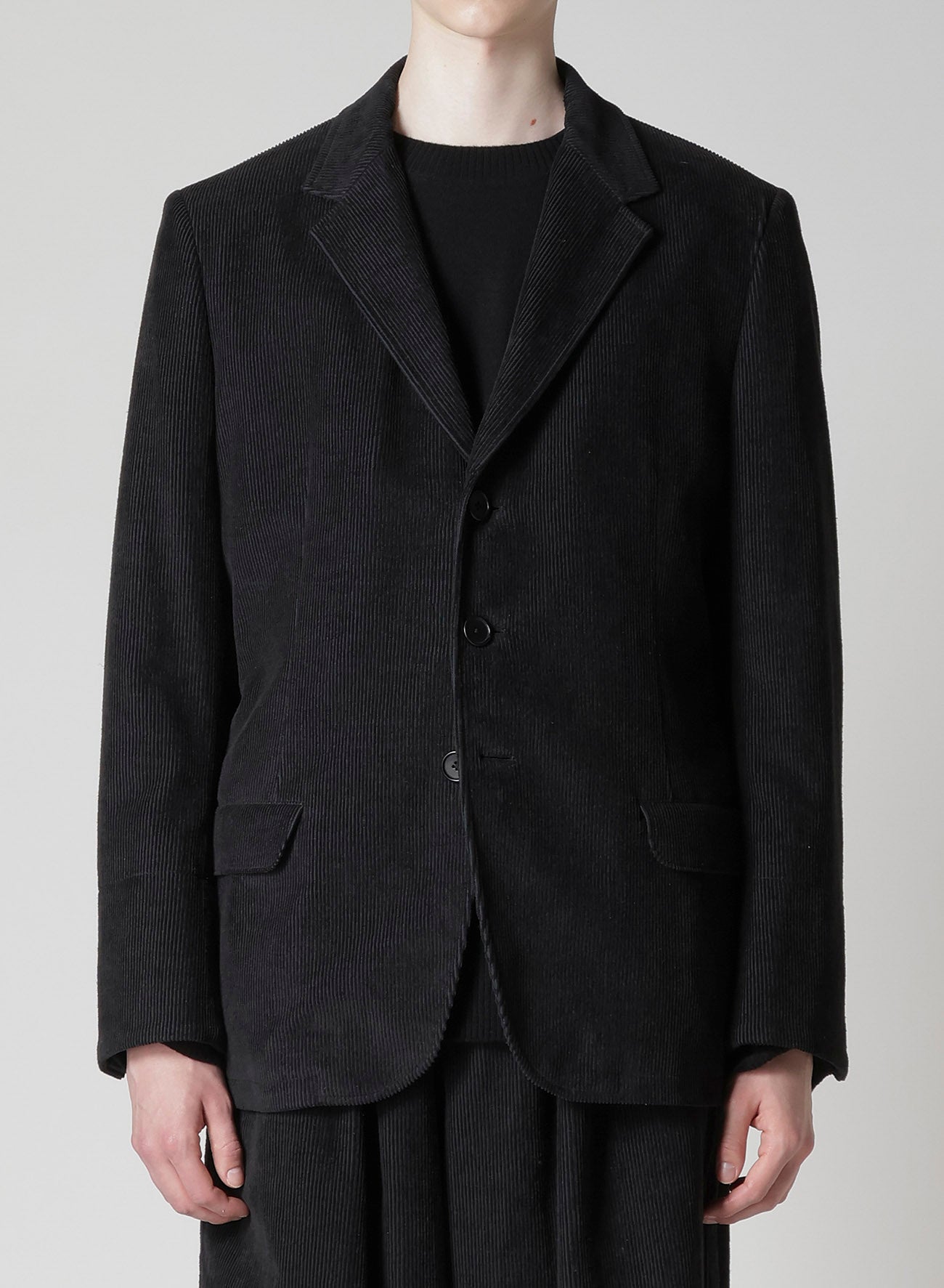 Y's for men x 120% LINO VELVET BACK SIDE GATHER JACKET