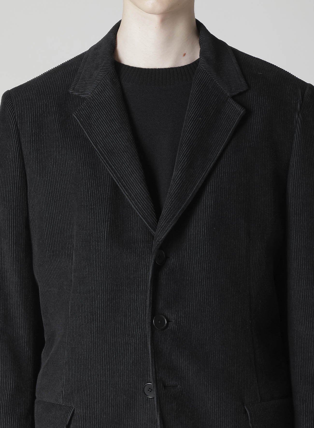 Y's for men x 120% LINO VELVET BACK SIDE GATHER JACKET