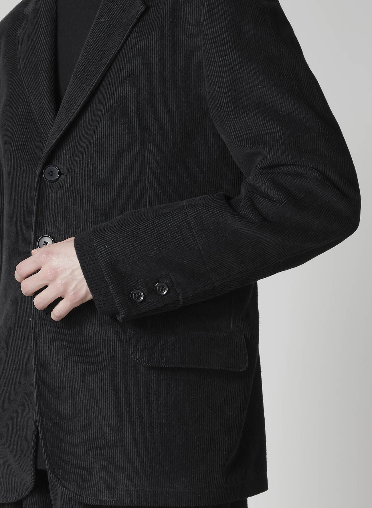 Y's for men x 120% LINO VELVET BACK SIDE GATHER JACKET