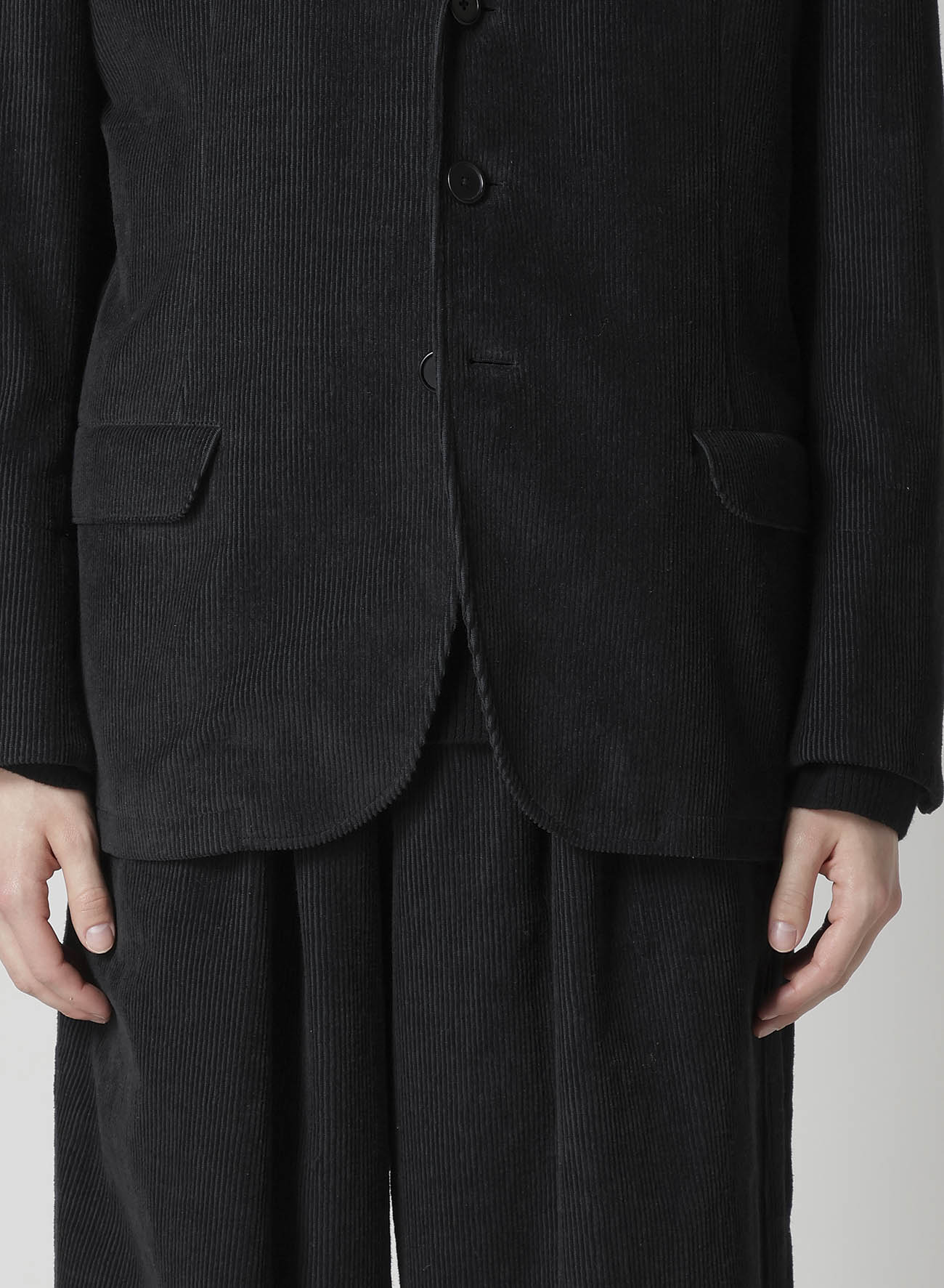 Y's for men x 120% LINO VELVET BACK SIDE GATHER JACKET