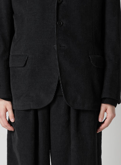 Y's for men x 120% LINO VELVET BACK SIDE GATHER JACKET