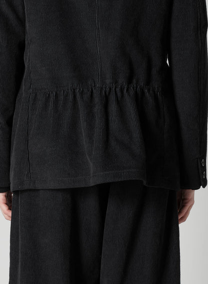 Y's for men x 120% LINO VELVET BACK SIDE GATHER JACKET