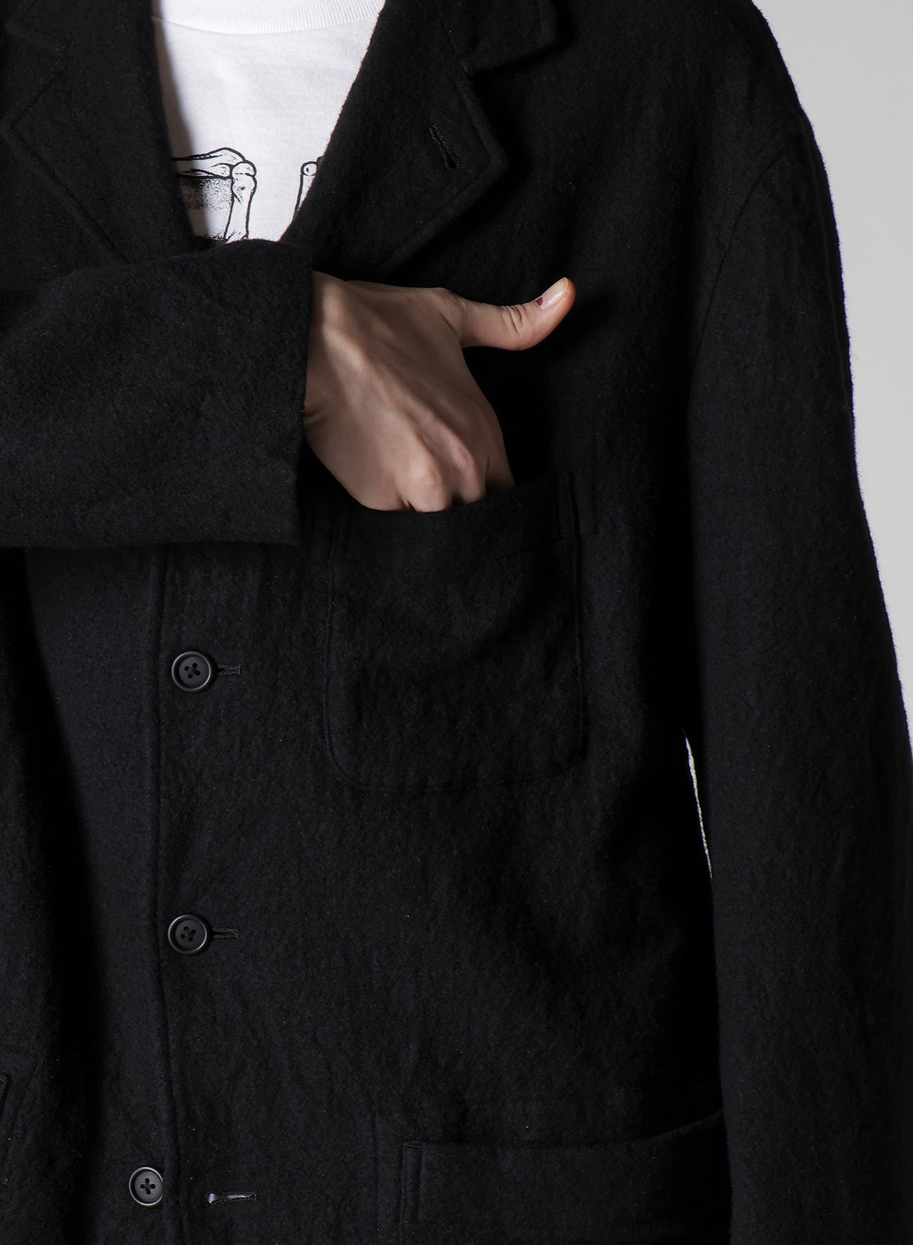 【Y's for men × MASSES】SHRINK SERGE FULLING JACKET