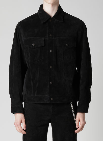 【Y's for men × MASSES】HORSE SUEDE LETHER TRUCKER JACKET