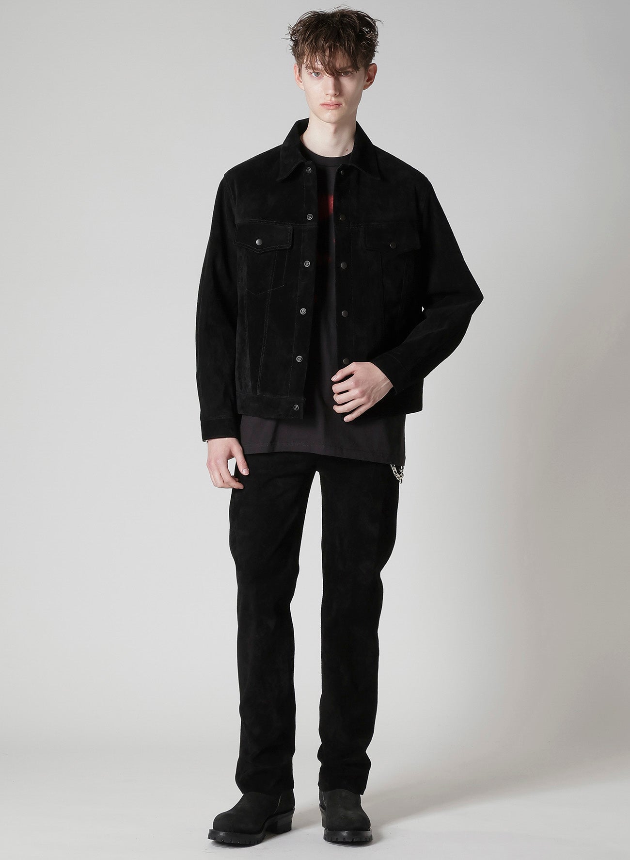 【Y's for men × MASSES】HORSE SUEDE LETHER TRUCKER JACKET