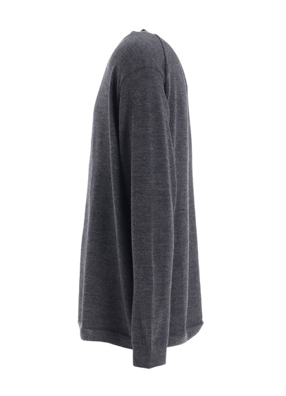 12G1P PLAIN STITCH ROUND NECK PULLOVER