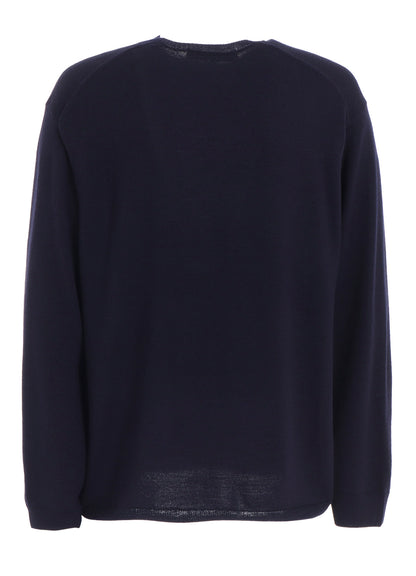 12G1P PLAIN STITCH ROUND NECK PULLOVER