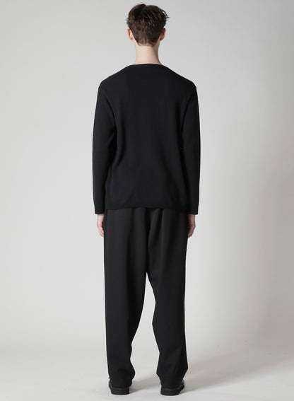 12G1P PLAIN STITCH ROUND NECK PULLOVER