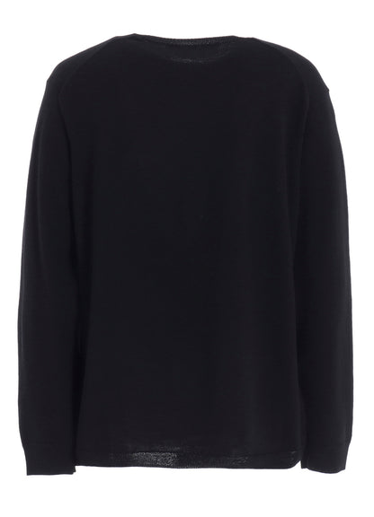 12G1P PLAIN STITCH ROUND NECK PULLOVER