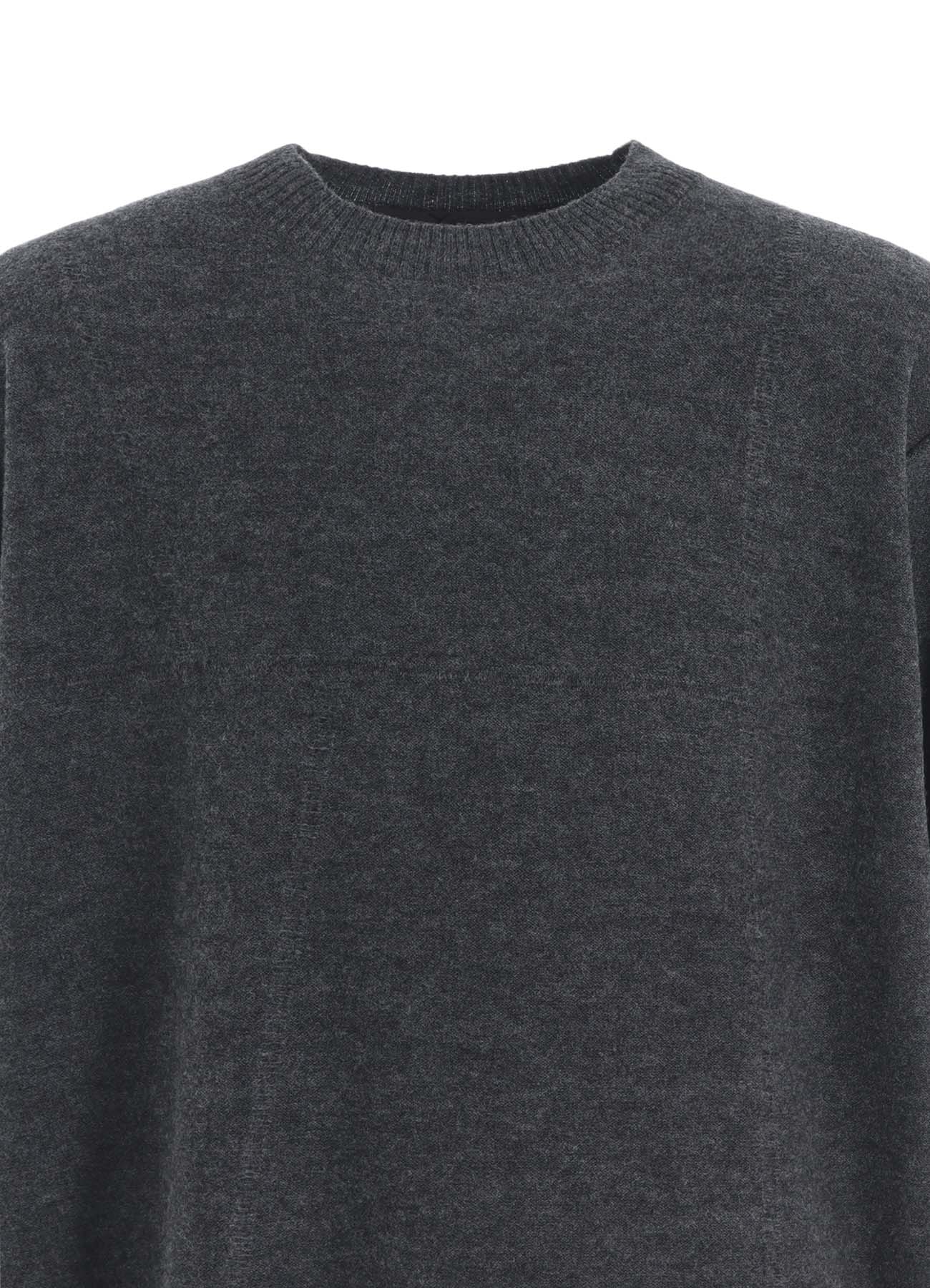 PANEL DESIGN ROUND NECK PULLOVER KNIT