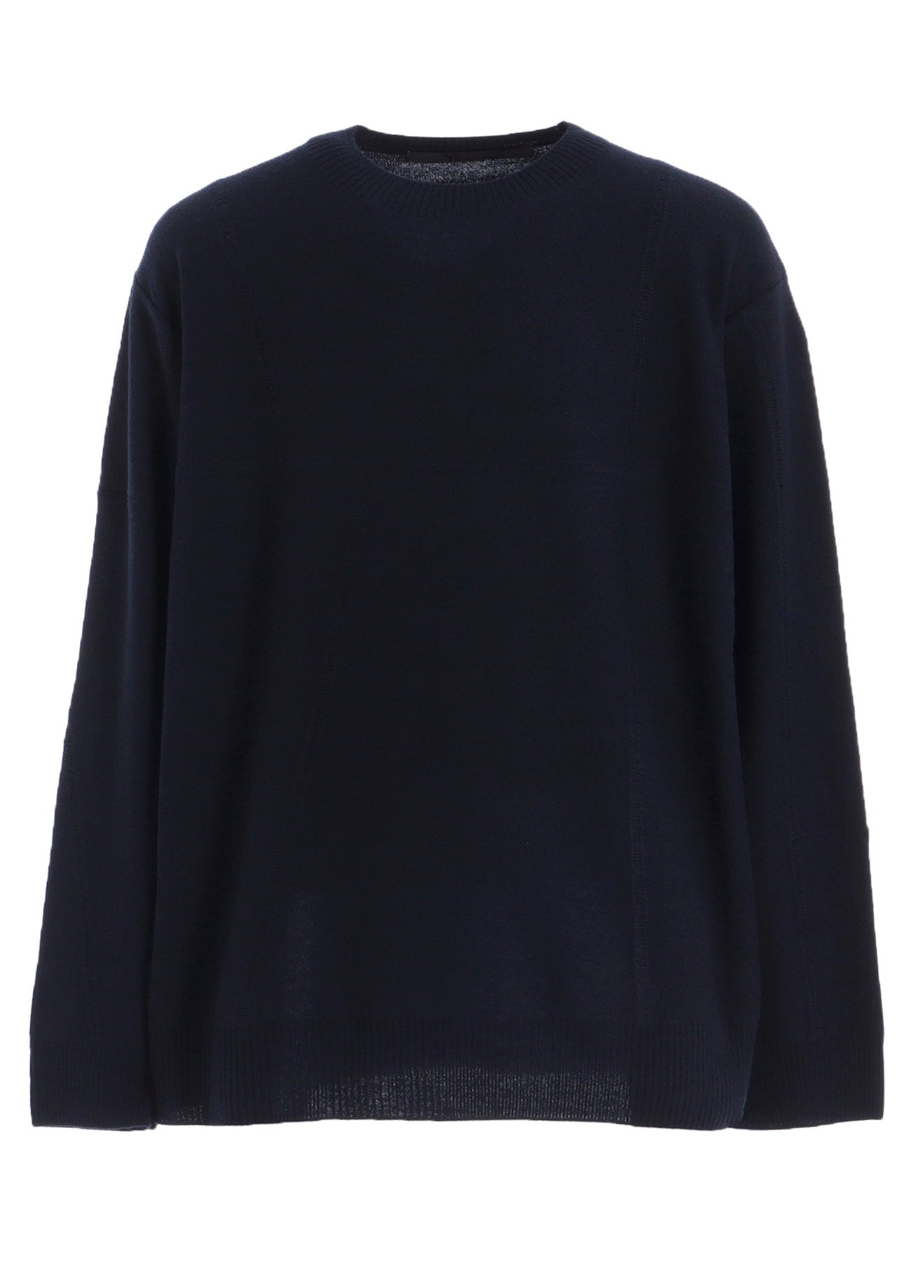 PANEL DESIGN ROUND NECK PULLOVER KNIT