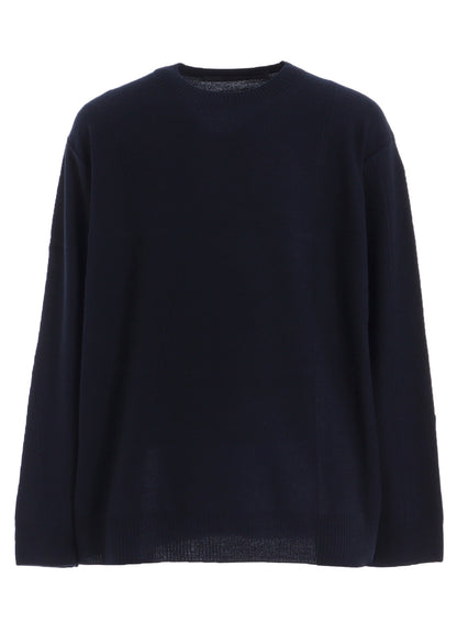 PANEL DESIGN ROUND NECK PULLOVER KNIT