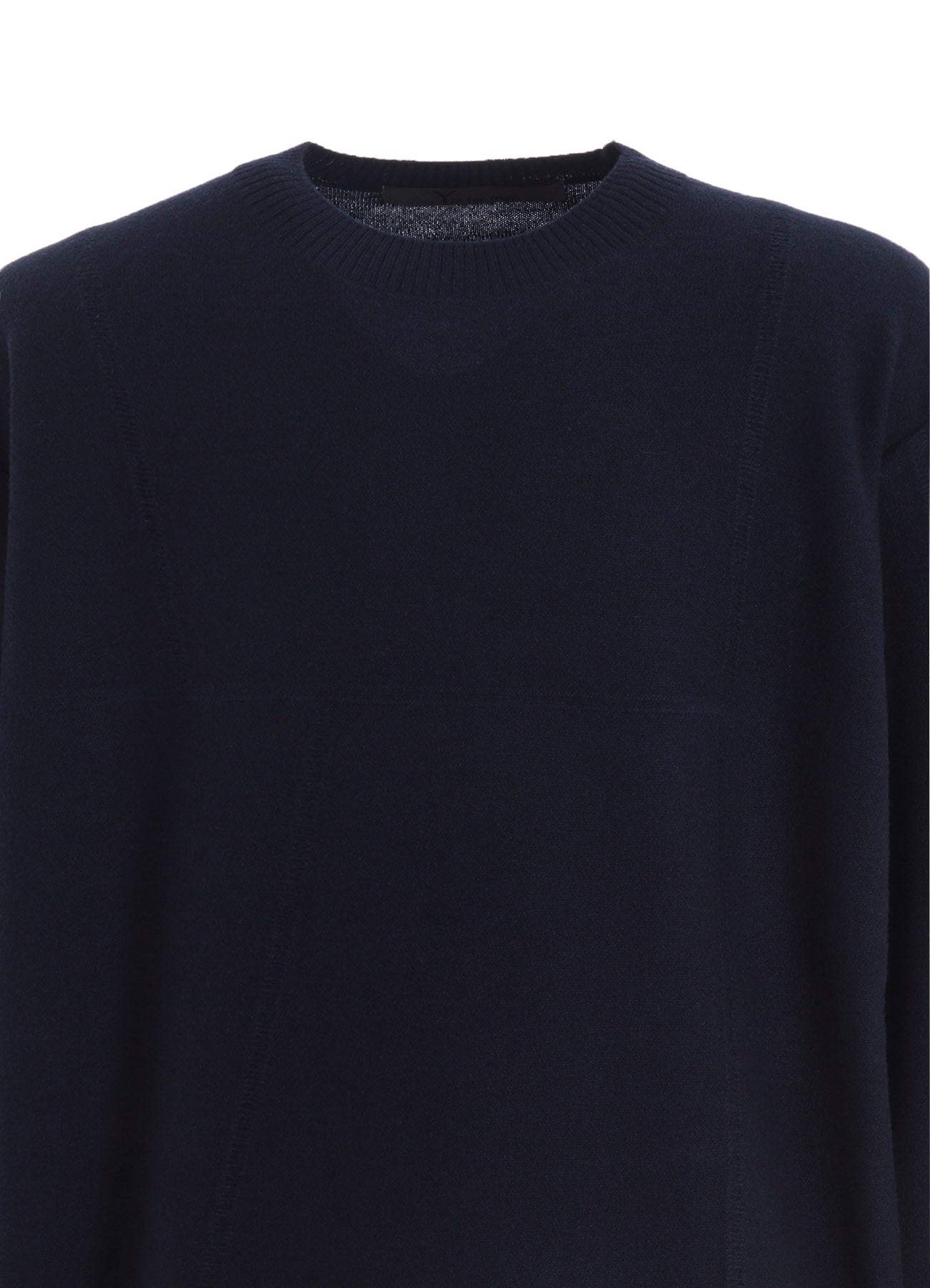 PANEL DESIGN ROUND NECK PULLOVER KNIT