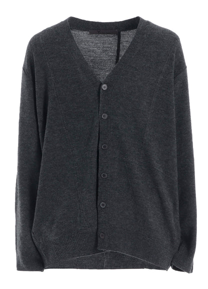 V-NECK CARDIGAN WITH PANEL DESIGN