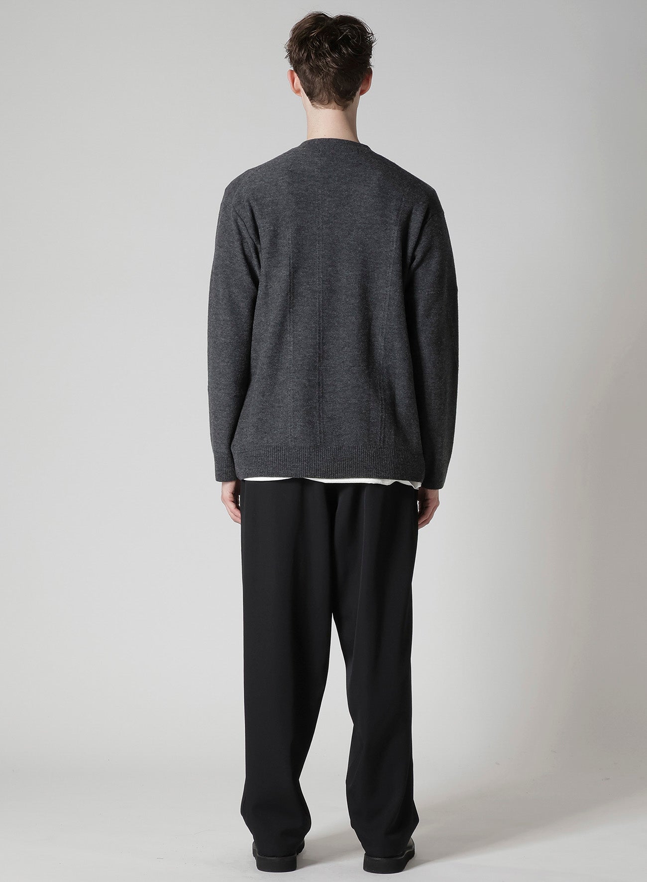 V-NECK CARDIGAN WITH PANEL DESIGN