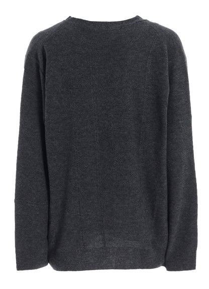 V-NECK CARDIGAN WITH PANEL DESIGN