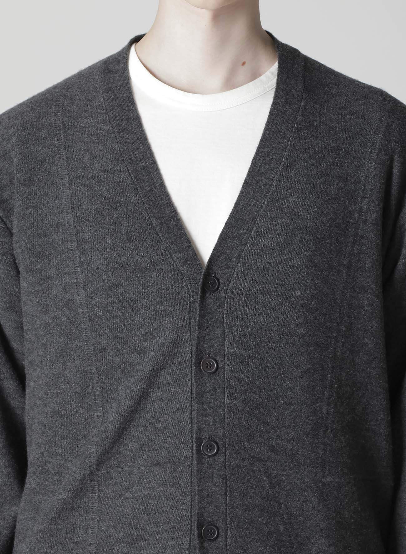V-NECK CARDIGAN WITH PANEL DESIGN