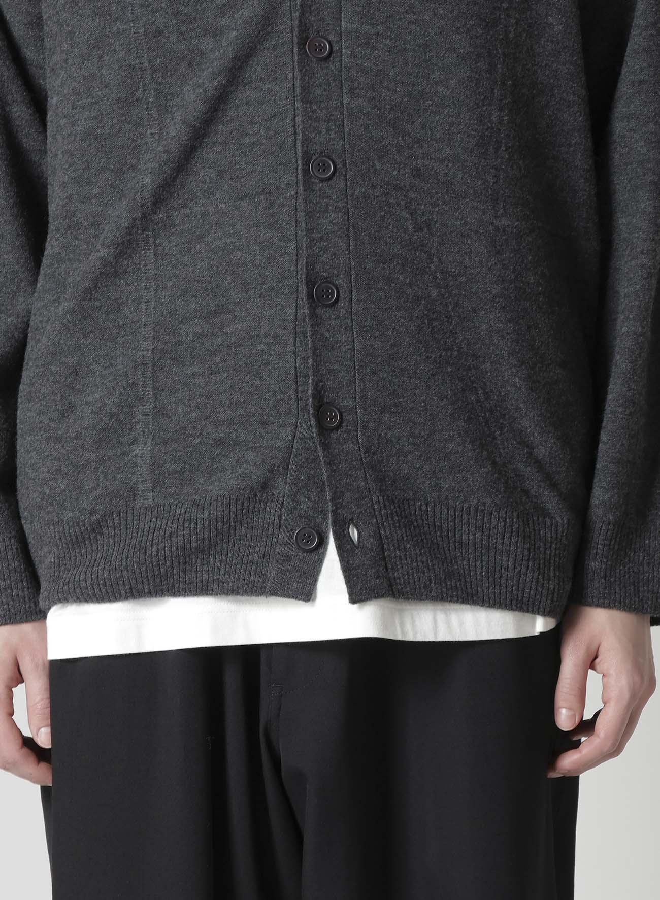 V-NECK CARDIGAN WITH PANEL DESIGN