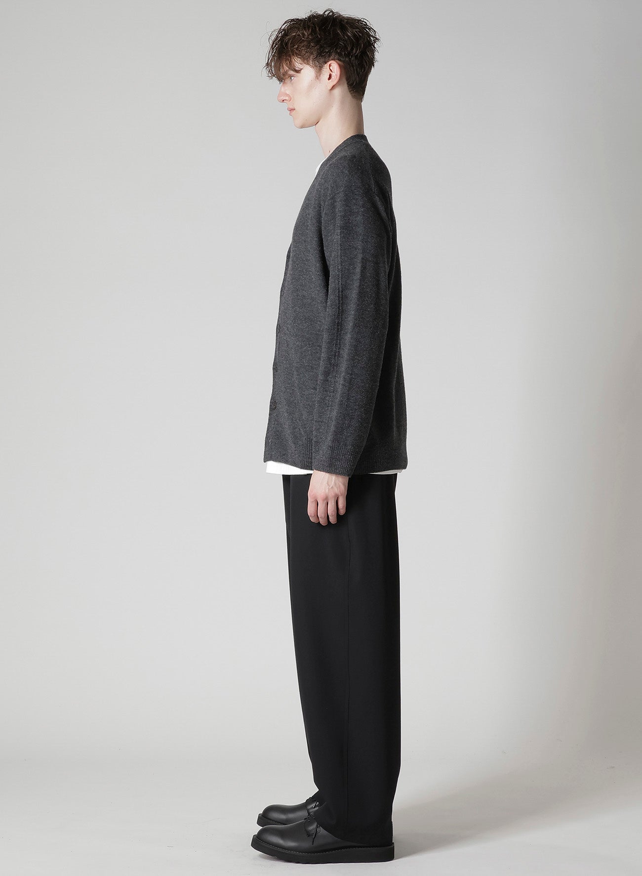 V-NECK CARDIGAN WITH PANEL DESIGN