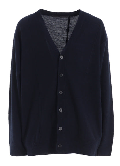 V-NECK CARDIGAN WITH PANEL DESIGN