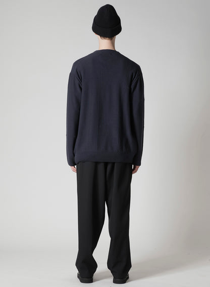 V-NECK CARDIGAN WITH PANEL DESIGN
