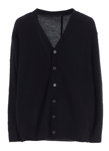 V-NECK CARDIGAN WITH PANEL DESIGN