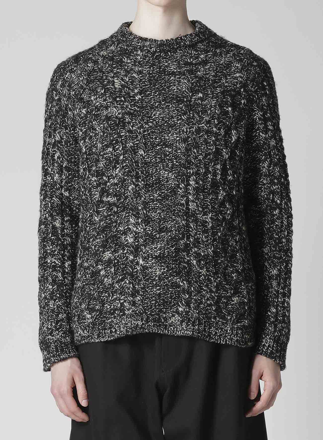 ARAN KNIT ROUND NECK PULLOVER