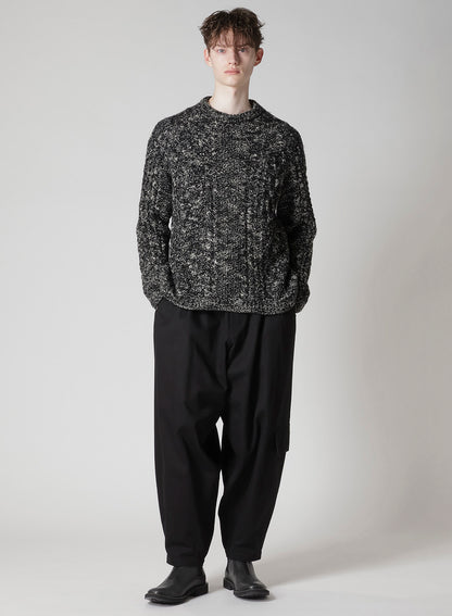 ARAN KNIT ROUND NECK PULLOVER