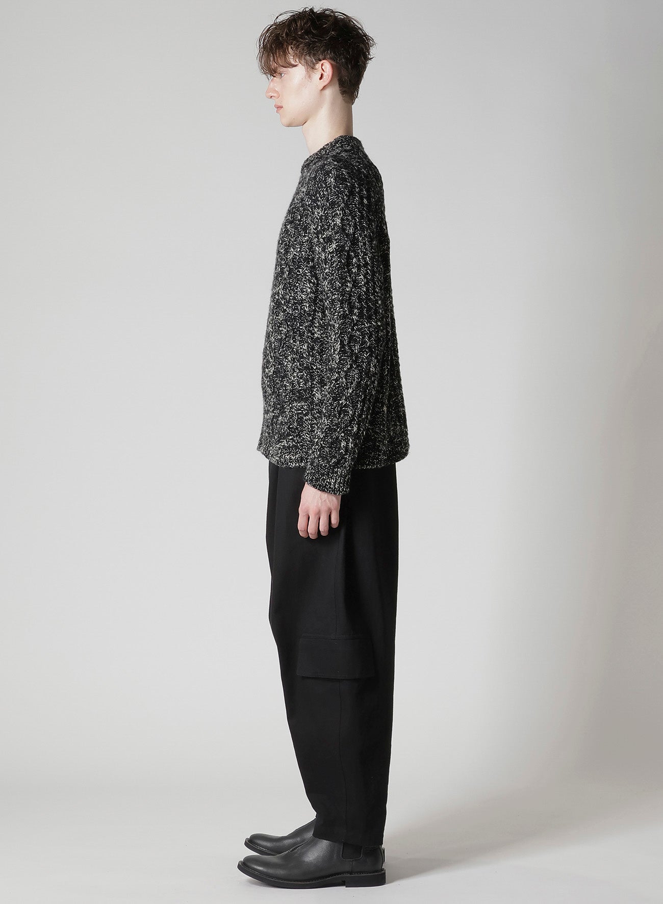 ARAN KNIT ROUND NECK PULLOVER
