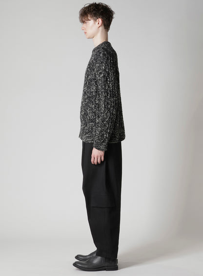 ARAN KNIT ROUND NECK PULLOVER