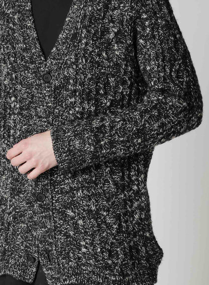 ARAN KNIT V-NECK CARDIGAN